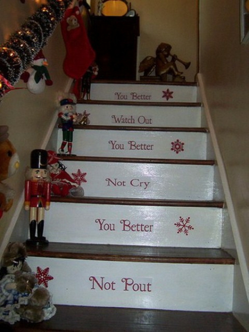 escalier deco Noel jouets