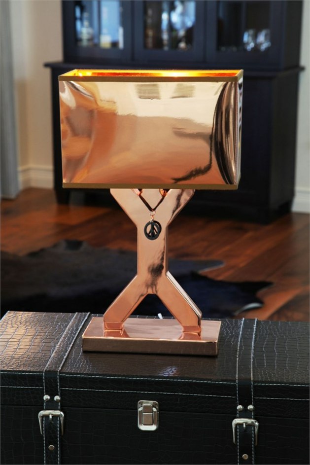 design objet intérieur petite lampe de table en cuivre