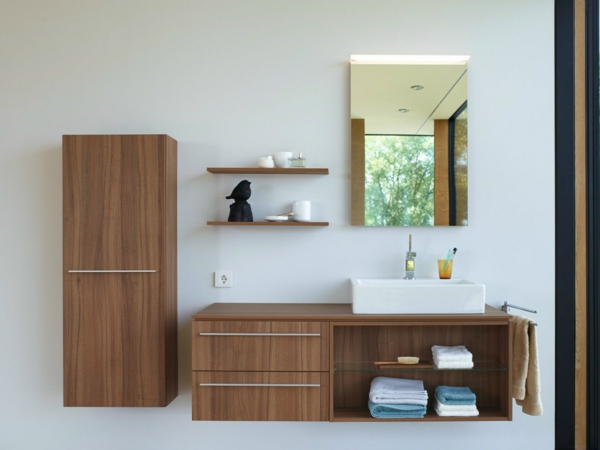meubles salle bain moderne bois