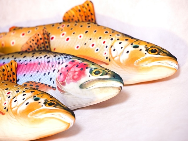 oreillers  poissons forme