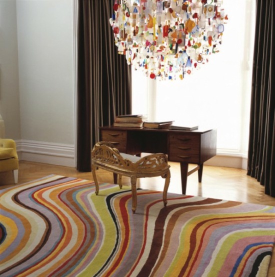 tapis motifs multicolores
