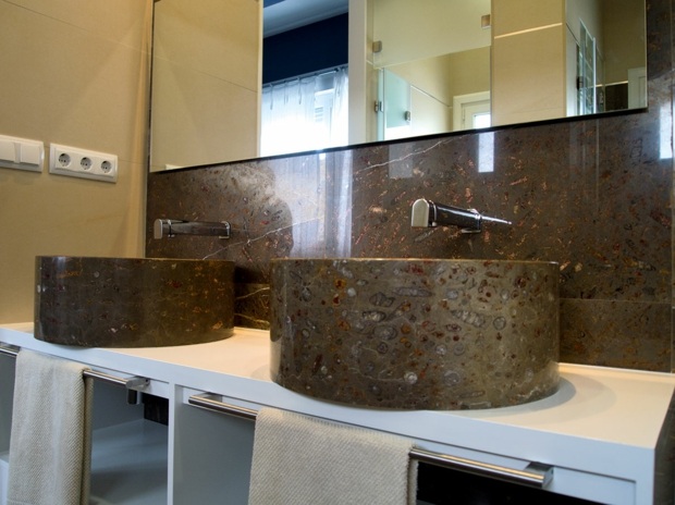 vasques salle de bain pierre naturelle de luxe