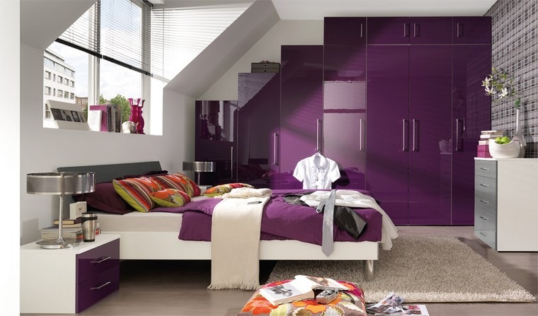 chambre-violet-deco-mur