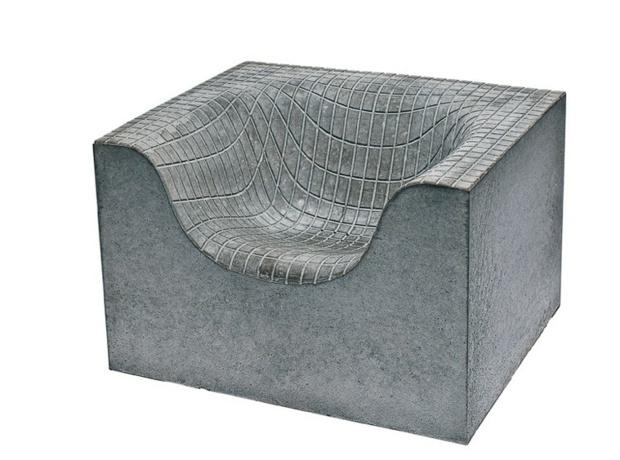 fauteuil jardin beton Metalco