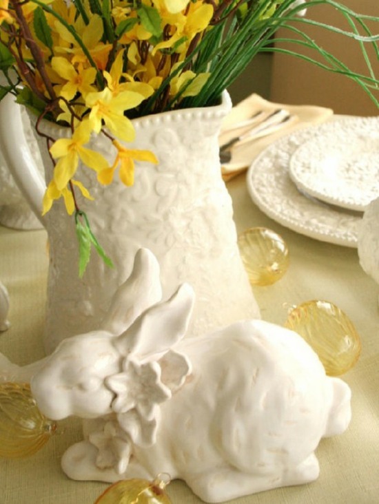 idee deco table lapin porcelaine