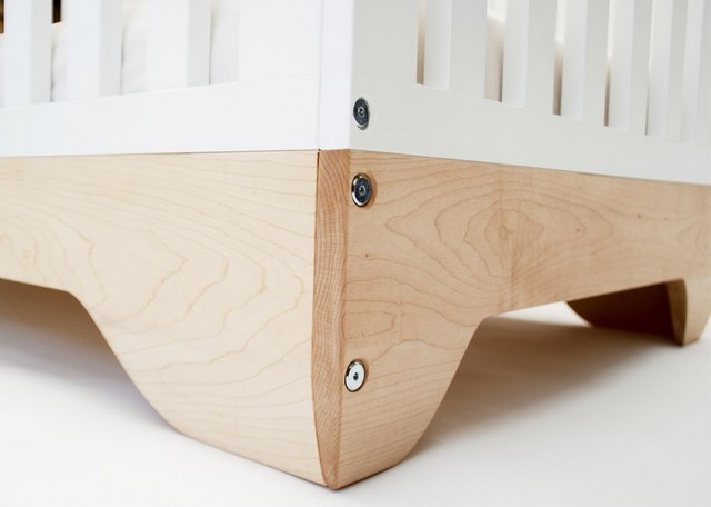 mobilier chambre de bébé Kalon Echo berceau blanc détail
