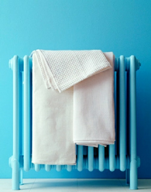 bel exemple illustré idée de radiateur DIY drôle bleu vif