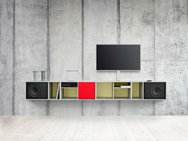 tv style meuble moderne montana designer grande télé