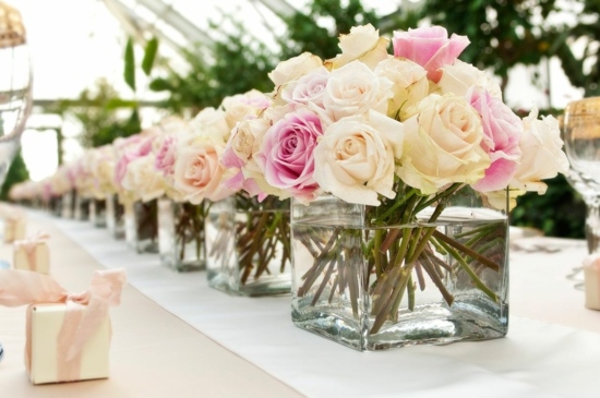 table deco elegante roses
