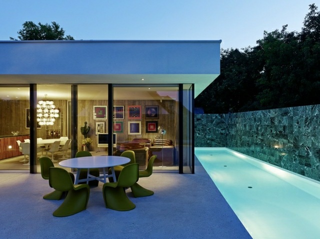 terrasse aménager d'une manière design et simple dîner piscine mobilier jardin original terrasse aménagement terrasse