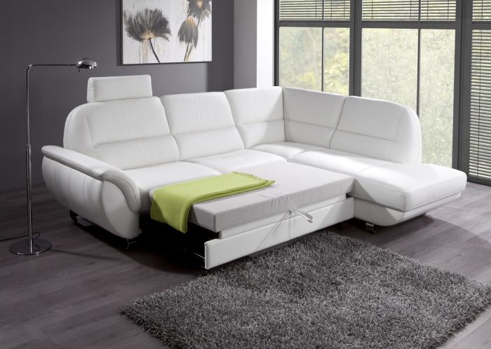 confortable canapé blanc canapé d'angle moderne avec coffre de rangement tapis de salon design gatsby