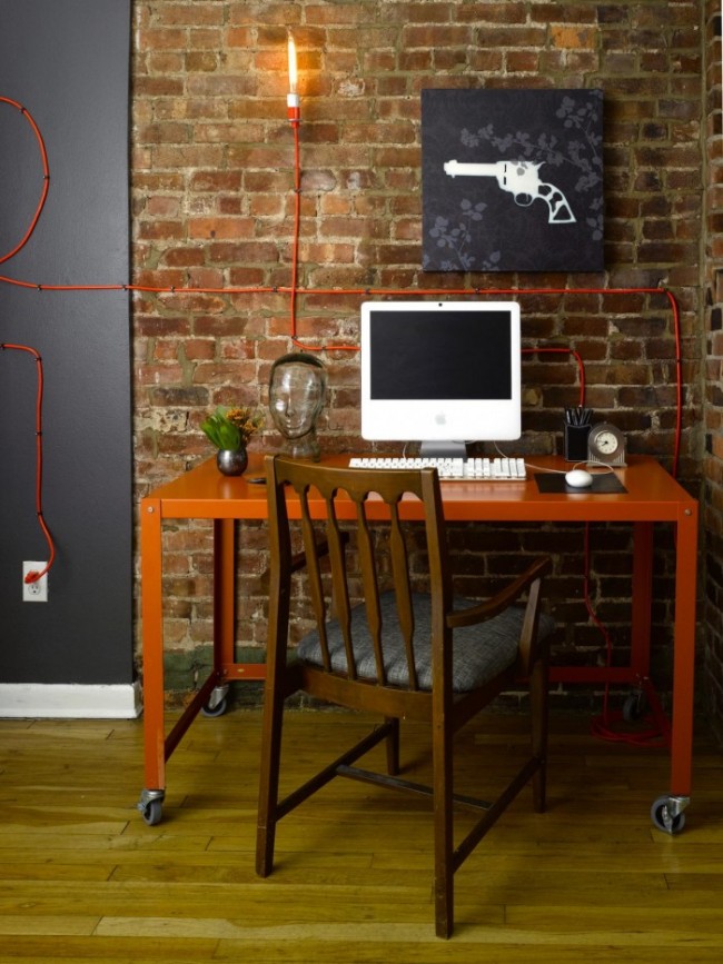 bureau confort chaise bois intérieur office ordinateur bureau de travail design