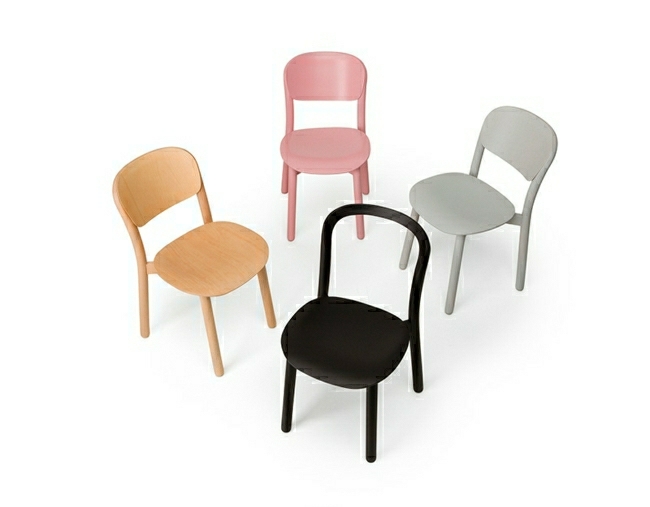 chaise classique rose orange noir bureau simple minimaliste