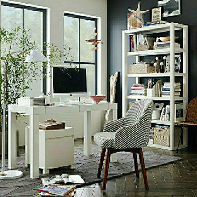 fauteuil de bureau noir et blanc bois confort style