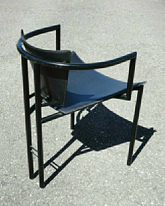 mobilier vintage intérieur bureau moderne chaise cuir métal les année quatre-vingt