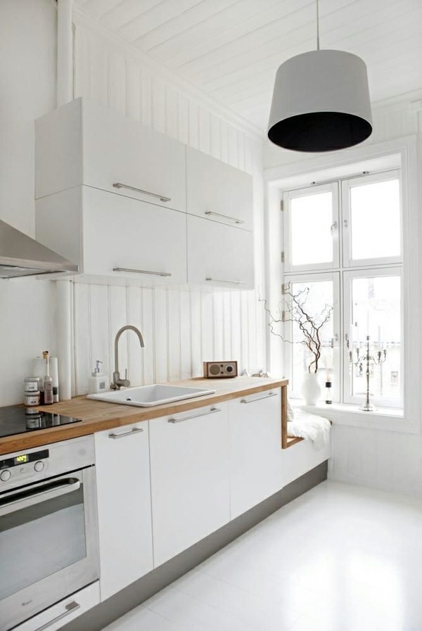 cuisine minimaliste scandinave blanc