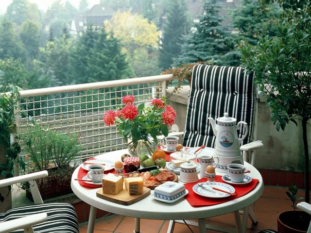 design moderne terrasse idées déco balcon petit déjeuner moderne design style beau