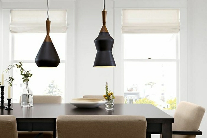 lampe suspendue éclairage design pendantif lampe en porcelain lumière plafond idée intérieur design room and board