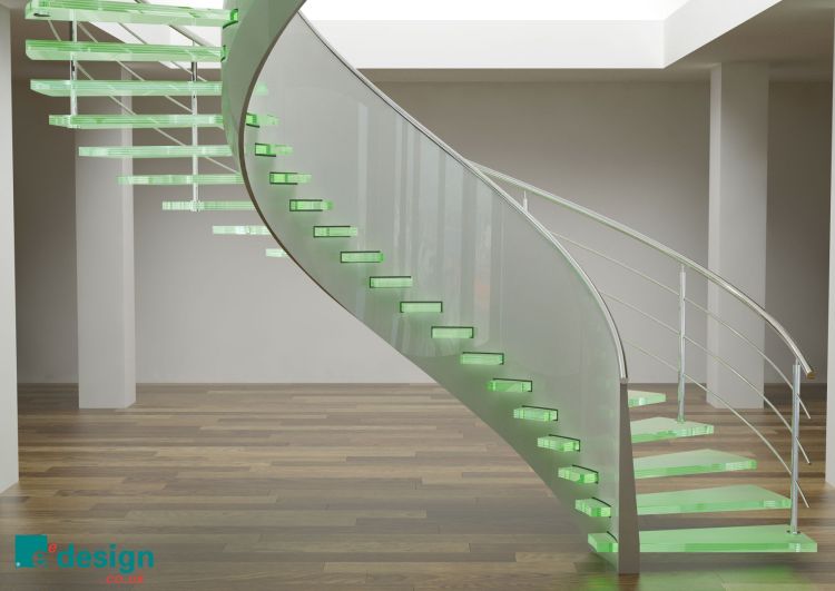 escalier en verre design uk en spirale escalier d'un design contemporain 