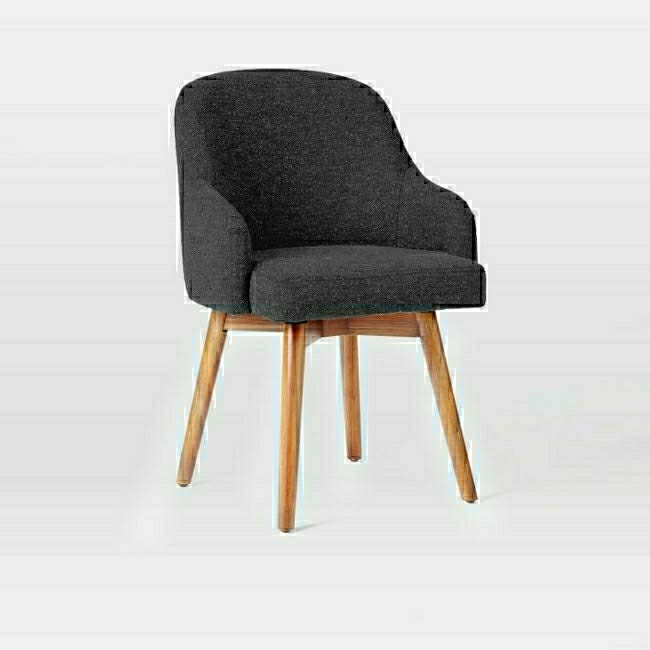 west elm design chaise noire bureau moderne
