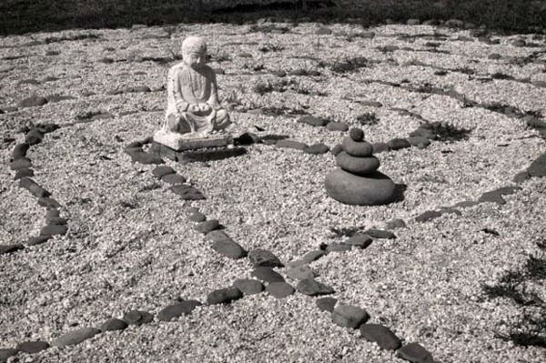 idee deco jardin statue zen