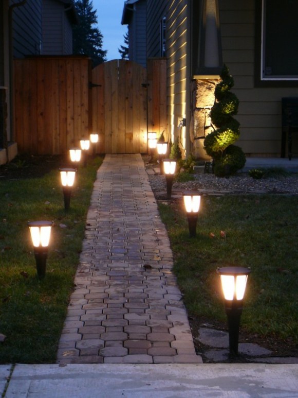 idee eclairage allee jardin