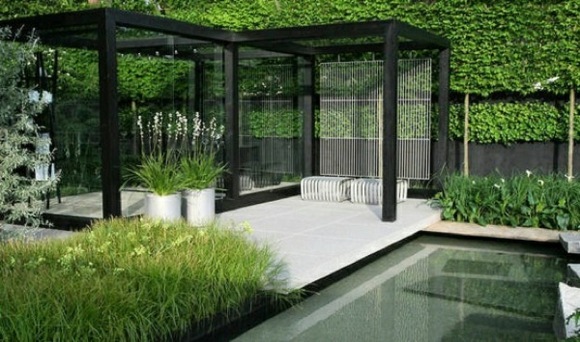 jardin deco minimaliste moderne