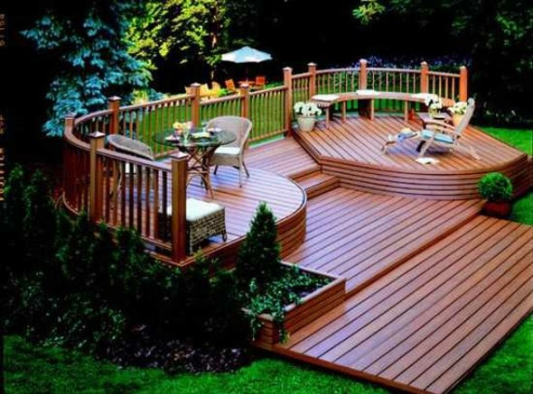 jardin moderne terrasse bois