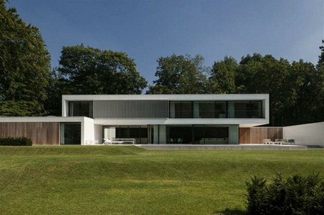 moderne terrasse maison architecture contemporaine géométrique