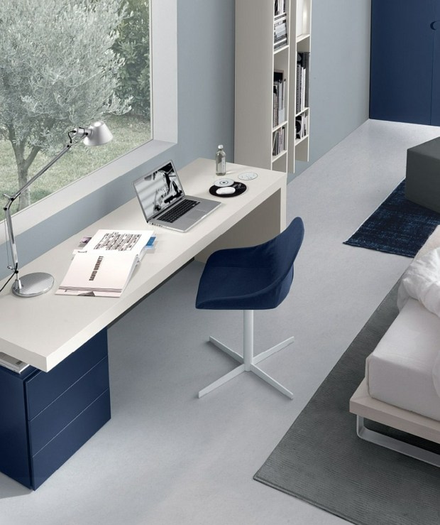meuble rangement design bleu
