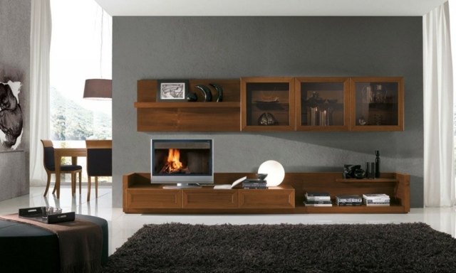meuble TV design bois classique contemporain