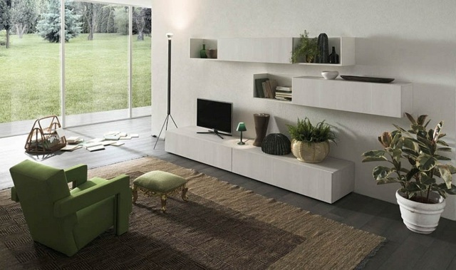 meubles muraux salon bois ecologique Alf Group