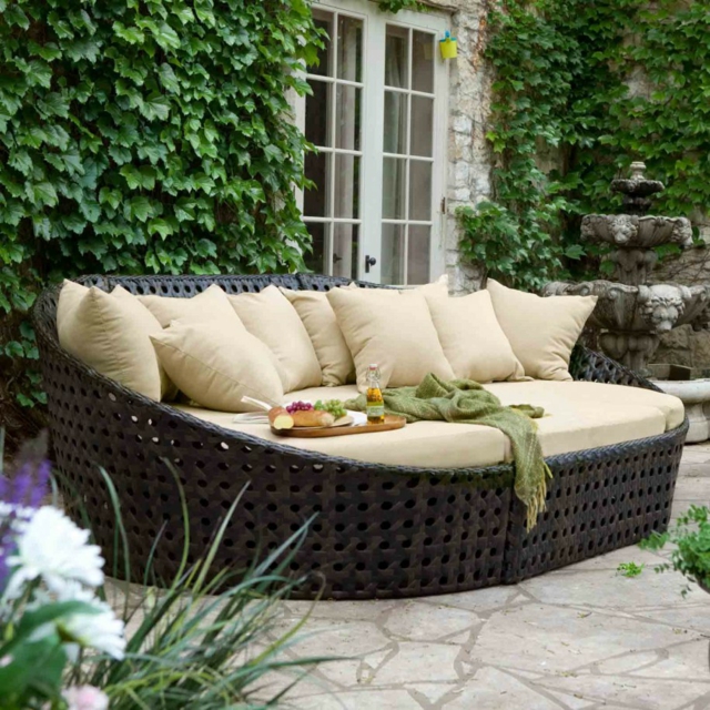 mobilier de jardin canapé lounge