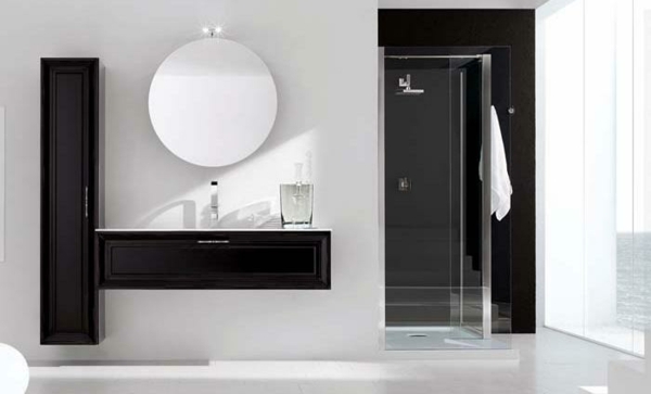 salle bain design noir blanc