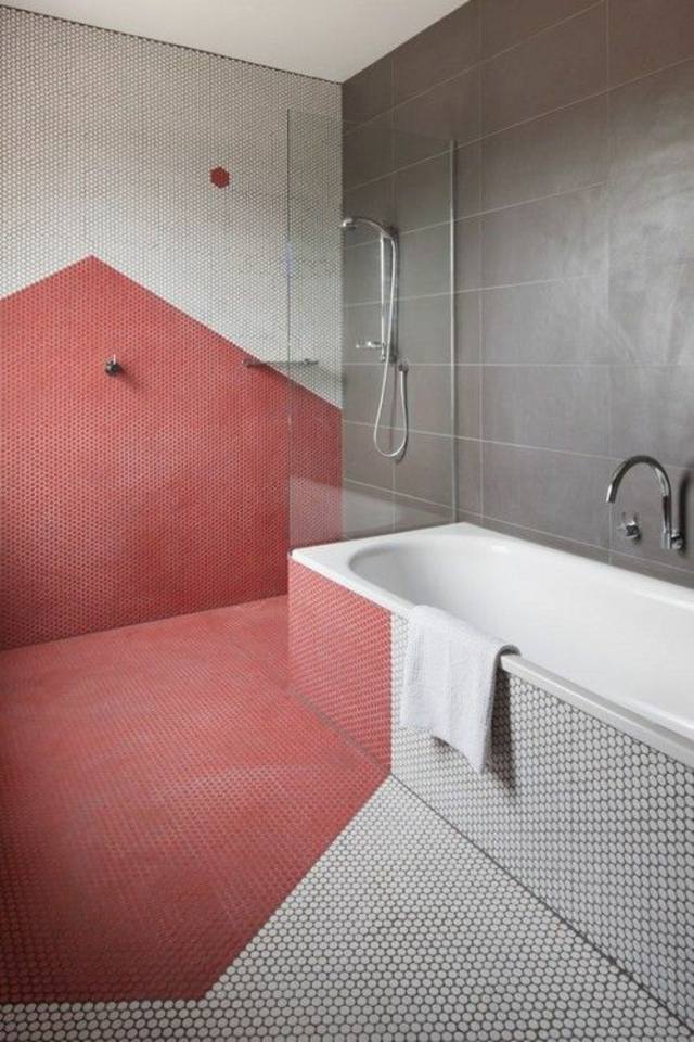salle bains design blocs mosaïques
