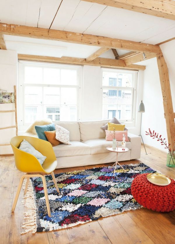 salon moderne tapis design