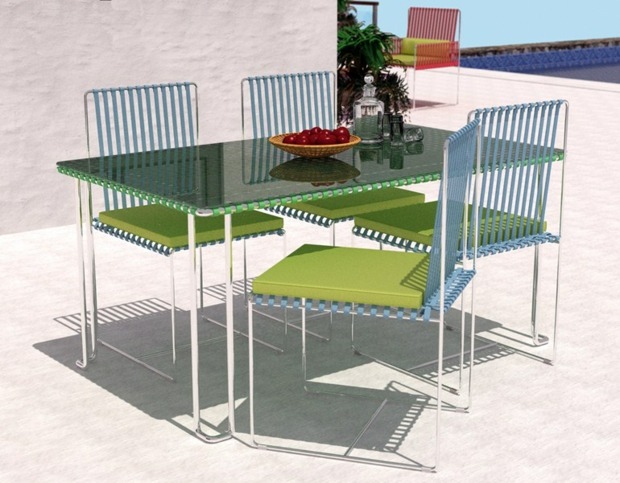 table jardin base verre Sérénité Luxury