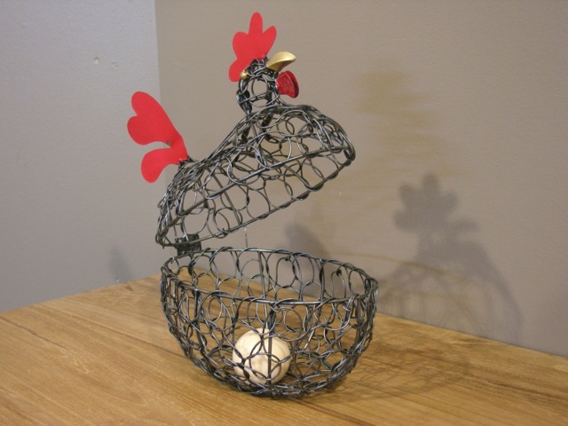 zoom decoration originale sculpture poulet