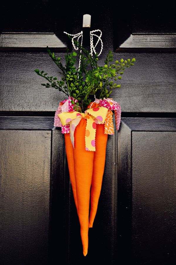 DIY deco carottes porte exterieur