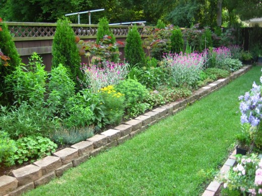 bordures jardin briques horizontales