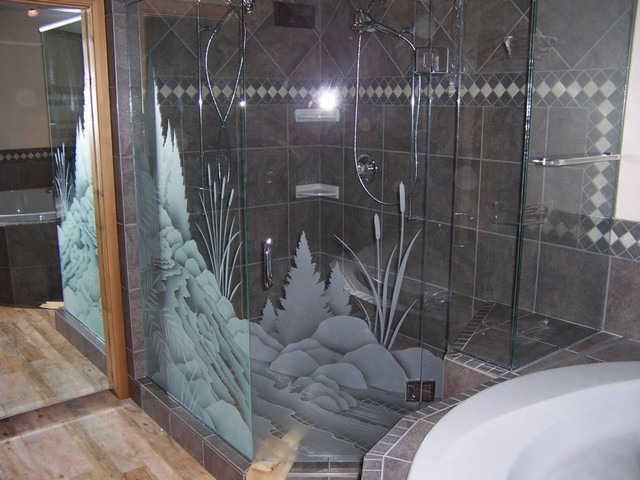 cabine de douche représentantation nature