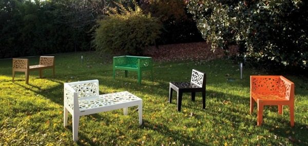 chaises de jardin corten Metalco