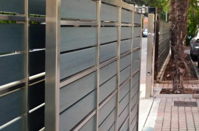 clôture panneaux bois composite
