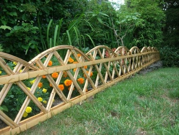 cloture jardin idee bambou