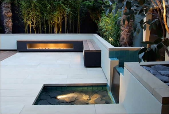 deco jardin moderne eau