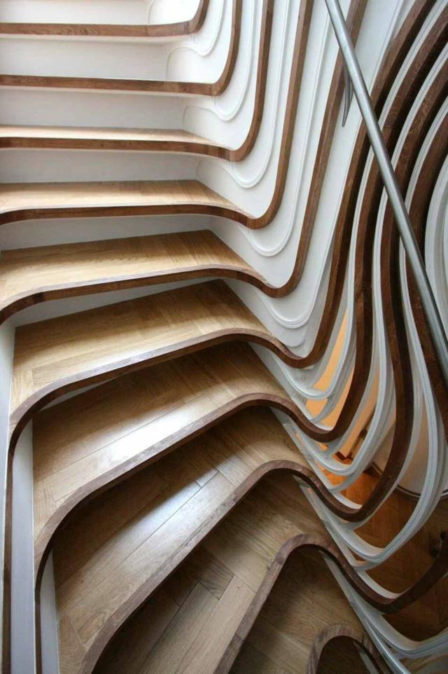 escalier bois design original