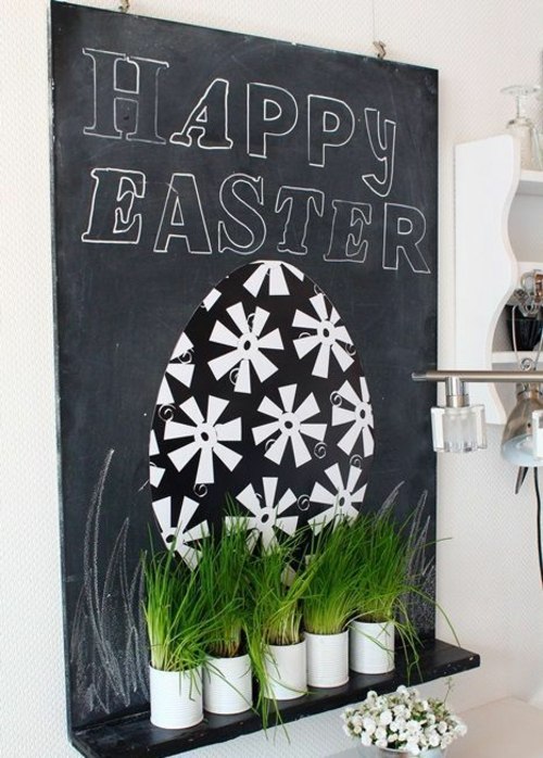 décoration de Pâques originale en style minimaliste fleurs 