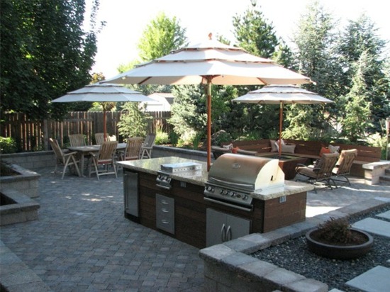 jardin deco moderne barbecue