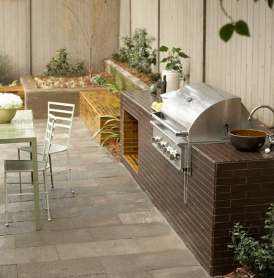 jardin design barbecue moderne