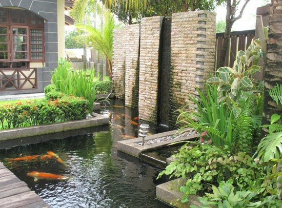 jardin eau ultra moderne